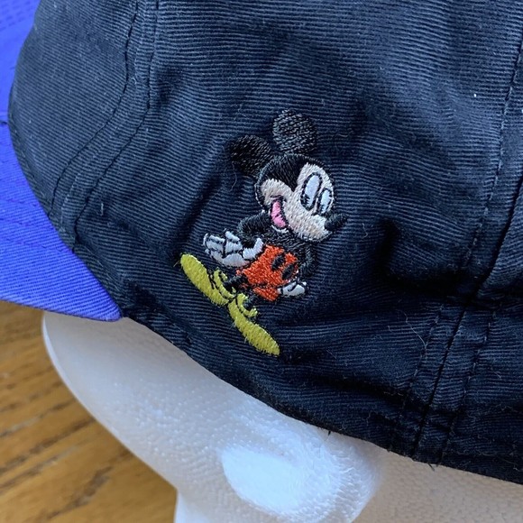 Mickey Mouse Unlimited Disney  Black/Purple Elastic Band Back Cap Hat Youth - Picture 9 of 12